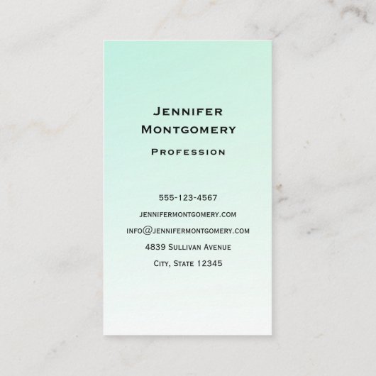 Schattigee en Happy Blue-Green Jellyfish Visitekaartje (Achterkant)