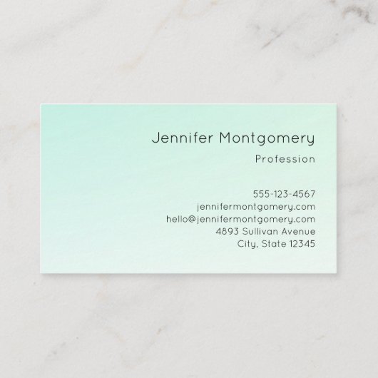 Schattigee en Happy Blue-Green Jellyfish Visitekaartje (Achterkant)