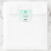 Schattigee en Happy Jellyfish Candle Business Vierkante Sticker (Tas)
