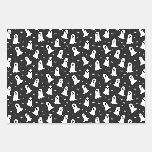 Schattigee en klassieke Halloween vibes in Sinaasa Inpakpapier Vel (Voorkant 3)