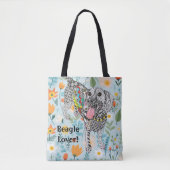 Schattigee en kleurrijke Beagle Lover Canvas tas (Voorkant)