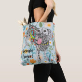 Schattigee en kleurrijke Beagle Lover Canvas tas (Dichtbij)
