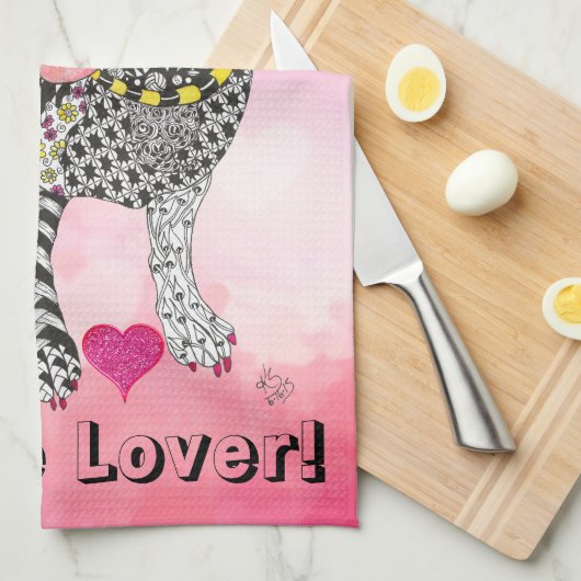 Schattigee en kleurrijke Beagle Lover Keukenhanddo Theedoek (Quarter Fold)