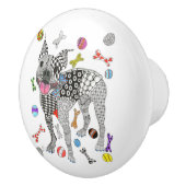 Schattigee en kleurrijke Boston Terrier deurknop Keramische Knop (Rechts)