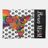 Schattigee en kleurrijke Boxer Dog Keuken Handdoek (Horizontaal)