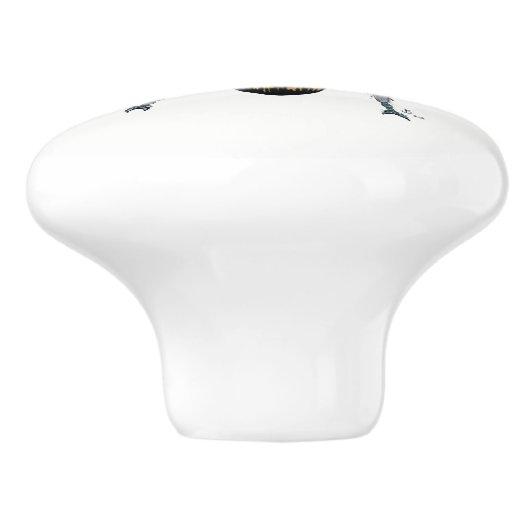 Schattigee en kleurrijke Bumble Bee Deurknop Keramische Knop (Zijkant)