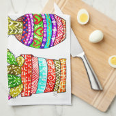 Schattigee en kleurrijke Cacti keukenhanddoek (Quarter Fold)
