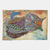 Schattigee en kleurrijke Cat Floral Keukenhanddoek (Horizontaal)