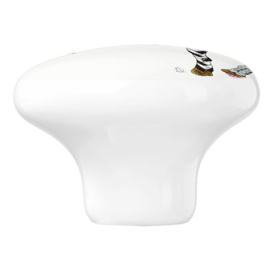 Schattigee en kleurrijke Chihuahua deurknop - Kera Keramische Knop (Zijkant)