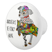 Schattigee en kleurrijke Chihuahua deurknop - Kera Keramische Knop (Rechts)