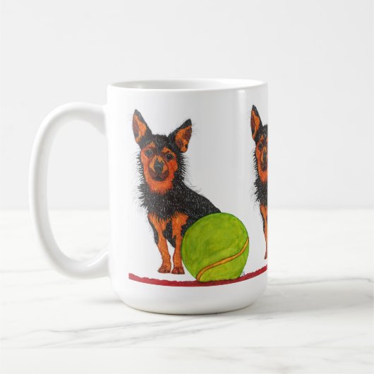 Schattigee en kleurrijke Chorkie Dog Mok (Links)