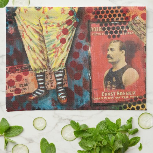 Schattigee en kleurrijke Circus Clown Keuken Handd Theedoek (Gevouwen)