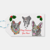 Schattigee en kleurrijke Corgi Gift Labels Cadeaulabel (Achterkant Horizontaal)