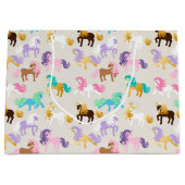 Schattigee en kleurrijke eenhoorn Verjaardag Groot Cadeauzakje (Voorkant)