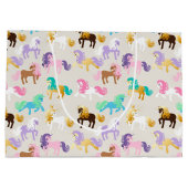 Schattigee en kleurrijke eenhoorn Verjaardag Groot Cadeauzakje (Achterkant)