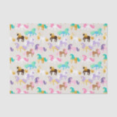 Schattigee en kleurrijke eenhoorn Verjaardag Tissuepapier (Voorkant)