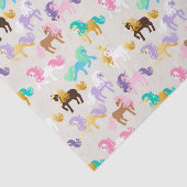 Schattigee en kleurrijke eenhoorn Verjaardag Tissuepapier (Detail)
