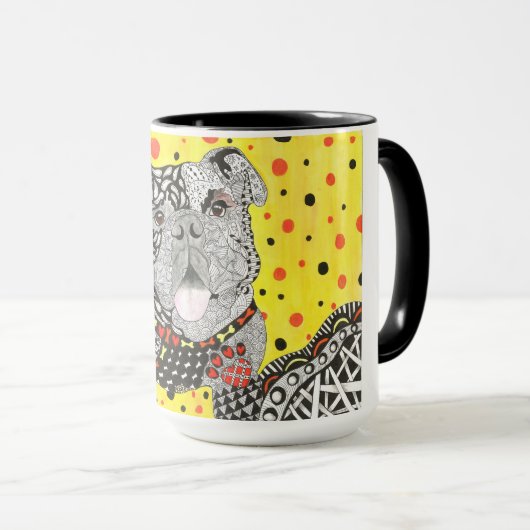 Schattigee en kleurrijke Engelse Bulldog Mok (Voorkant rechts)