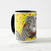 Schattigee en kleurrijke Engelse Bulldog Mok (Voorkant links)