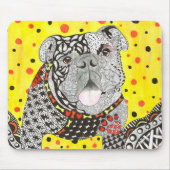 Schattigee en kleurrijke Engelse Bulldog Mousepad Muismat (Voorkant)