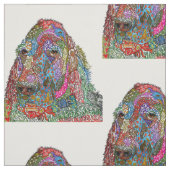 Schattigee en kleurrijke Engelse Setter Fabric Stof (Swatch)