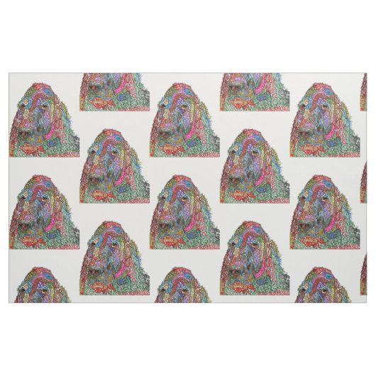 Schattigee en kleurrijke Engelse Setter Fabric Stof (Fat Quarter)