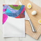 Schattigee en kleurrijke Floral Pig Kitchen Towel Theedoek (Quarter Fold)