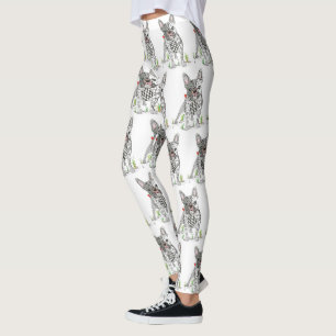 Schattigee en kleurrijke Franse Bulldog Leggings
