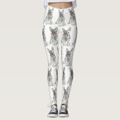 Schattigee en kleurrijke Franse Bulldog Leggings (Voorkant)