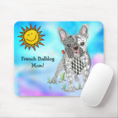 Schattigee en kleurrijke Franse Bulldog Mousepad Muismat (Met muis)