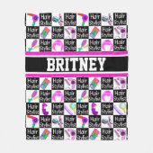 SCHATTIGEE EN KLEURRIJKE GEPERSONALISEERDE HAARSTY FLEECE DEKEN (Voorkant)