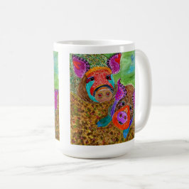 Schattigee en kleurrijke Guinea Hogs Pigs Mok