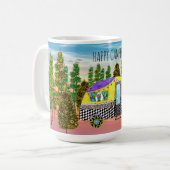 Schattigee en kleurrijke Happy Camper Mok (Voorkant links)