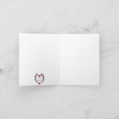 Schattigee en kleurrijke Heart Paw Prints Wenskaar Bedankkaart (Binnen)