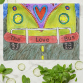 Schattigee en kleurrijke hond en kat keukenhanddoe theedoek (Gevouwen)