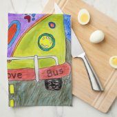 Schattigee en kleurrijke hond en kat keukenhanddoe theedoek (Quarter Fold)