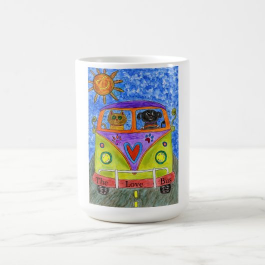 Schattigee en kleurrijke hond & kat Mok (Center)