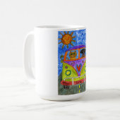 Schattigee en kleurrijke hond & kat Mok (Voorkant links)