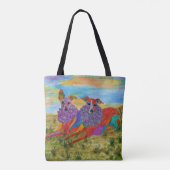 Schattigee en kleurrijke Italiaanse windhond Canva Tote Bag (Achterkant)