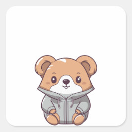Schattigee en kleurrijke Koala Art Vierkante Sticker