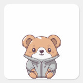 Schattigee en kleurrijke Koala Art Vierkante Sticker (Voorkant)