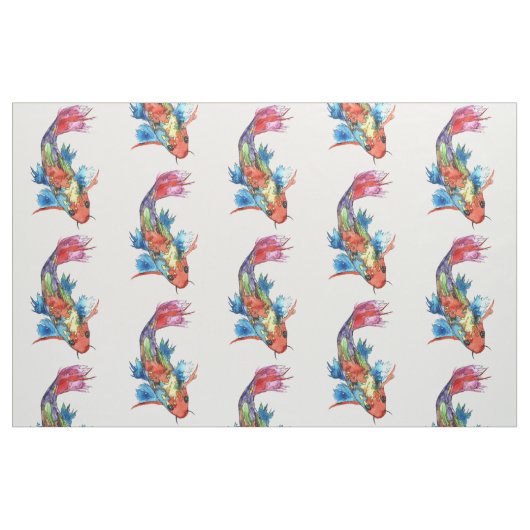 Schattigee en kleurrijke Koi Fish Fabric Stof (Fat Quarter)