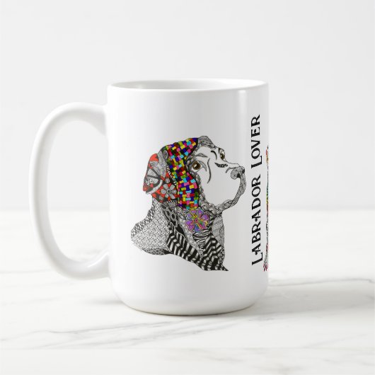 Schattigee en kleurrijke Labrador Lover Mok (Links)