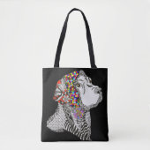 Schattigee en kleurrijke Labrador Retriever Canvas Tote Bag (Voorkant)
