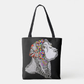 Schattigee en kleurrijke Labrador Retriever Canvas Tote Bag (Achterkant)