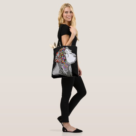 Schattigee en kleurrijke Labrador Retriever Canvas Tote Bag (Op model)
