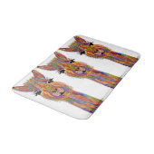 Schattigee en kleurrijke lama badmat (Gekanteld)