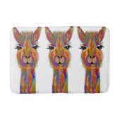 Schattigee en kleurrijke lama badmat (Voorkant)