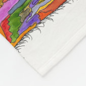 Schattigee en kleurrijke lama fleece deken (Hoek)