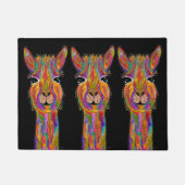 Schattigee en kleurrijke Llama Deur Mat 18 "x 24" (Voorkant)